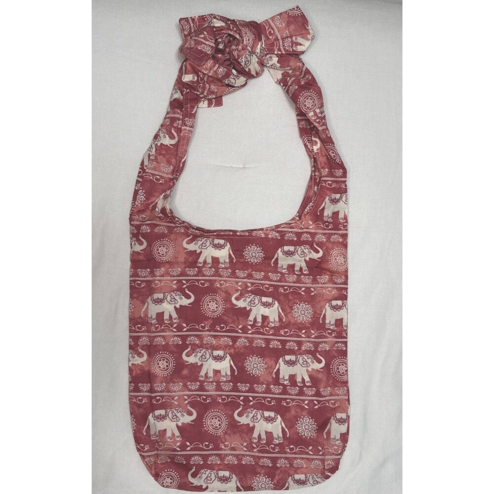 Lotus and Luna Bag Sun & Sea Eco Bag Elephant Dusty Rose Pink Magnetic Snap New